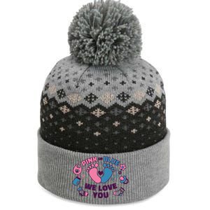 Pink Or Blue We Love You Pregnancy Reveal The Baniff Cuffed Pom Beanie