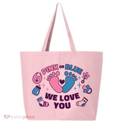 Pink Or Blue We Love You Pregnancy Reveal 25L Jumbo Tote