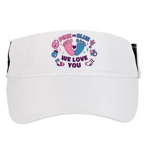 Pink Or Blue We Love You Pregnancy Reveal Adult Drive Performance Visor