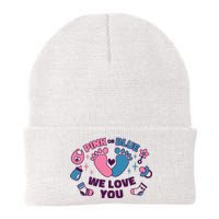 Pink Or Blue We Love You Pregnancy Reveal Knit Cap Winter Beanie