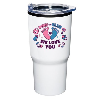 Pink Or Blue We Love You Pregnancy Reveal Tumbler
