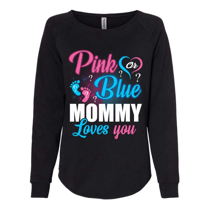 Pink Or Blue Mommy Loves You Gender Baby Reveal Party Womens California Wash Sweatshirt