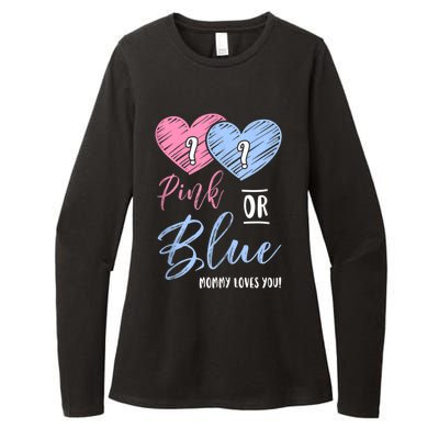 Pink Or Blue Mommy Loves You Gift Gender Reveal Tank Top Womens CVC Long Sleeve Shirt