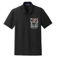 Pink Or Blue Auntie Loves You Gender Reveal Baby Shower Aunt Dry Zone Grid Polo