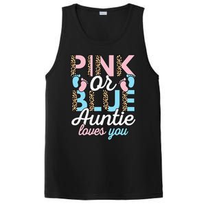 Pink Or Blue Auntie Loves You Gender Reveal Baby Shower Aunt PosiCharge Competitor Tank