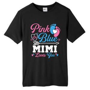 Pink Or Blue Mimi Loves You Gender Reveal Baby Party Tall Fusion ChromaSoft Performance T-Shirt