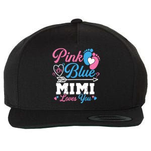 Pink Or Blue Mimi Loves You Gender Reveal Baby Party Wool Snapback Cap