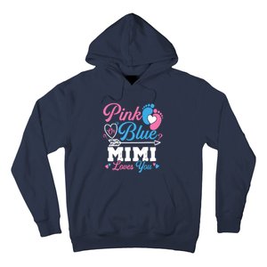 Pink Or Blue Mimi Loves You Gender Reveal Baby Party Hoodie