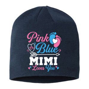 Pink Or Blue Mimi Loves You Gender Reveal Baby Party Sustainable Beanie