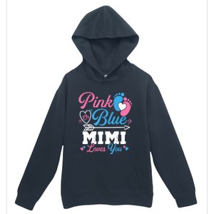 Pink Or Blue Mimi Loves You Gender Reveal Baby Party Urban Pullover Hoodie