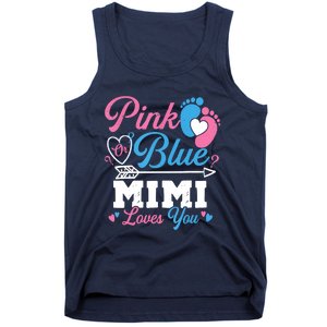 Pink Or Blue Mimi Loves You Gender Reveal Baby Party Tank Top