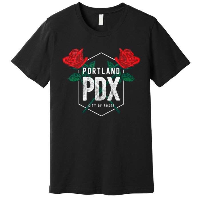 Portland Oregon Badge Pdx Portland Squad Pacific Wonderland Premium T-Shirt