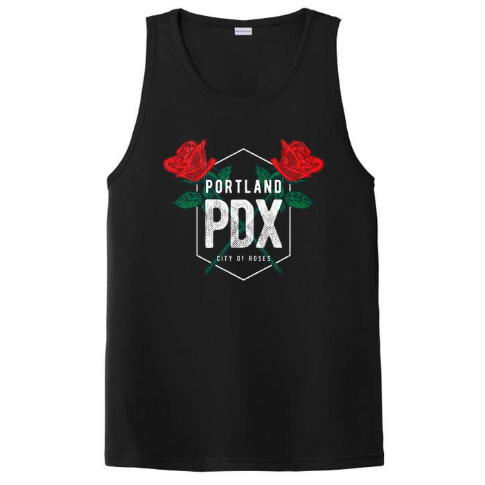 Portland Oregon Badge Pdx Portland Squad Pacific Wonderland PosiCharge Competitor Tank