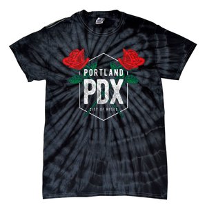 Portland Oregon Badge Pdx Portland Squad Pacific Wonderland Tie-Dye T-Shirt