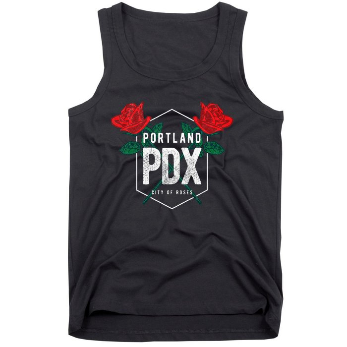 Portland Oregon Badge Pdx Portland Squad Pacific Wonderland Tank Top