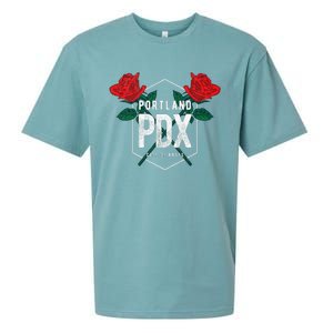 Portland Oregon Badge Pdx Portland Squad Pacific Wonderland Sueded Cloud Jersey T-Shirt