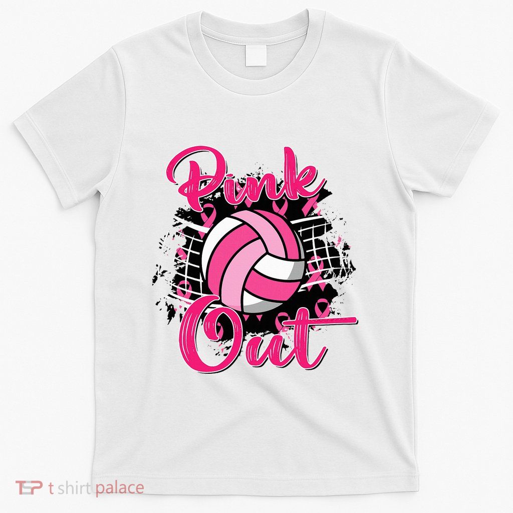 P.I.N.K. Out Breast Cancer Awareness Volleyball T-Shirt