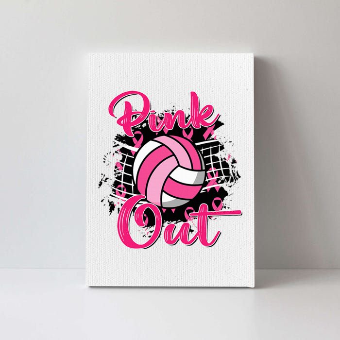 P.I.N.K. Out Breast Cancer Awareness Volleyball Canvas