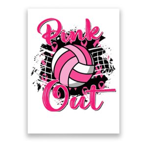 P.I.N.K. Out Breast Cancer Awareness Volleyball Poster