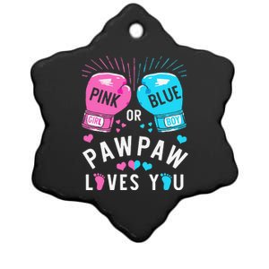 Pin.K Or Blue Pawpaw Loves You Boxing Gender Reveal Party Ceramic Star Ornament