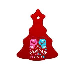 Pin.K Or Blue Pawpaw Loves You Boxing Gender Reveal Party Ceramic Tree Ornament