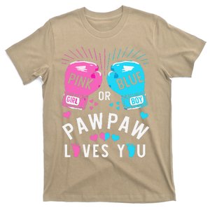 Pin.K Or Blue Pawpaw Loves You Boxing Gender Reveal Party T-Shirt