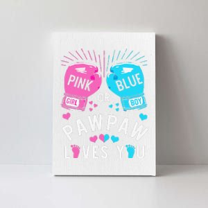 Pin.K Or Blue Pawpaw Loves You Boxing Gender Reveal Party Canvas