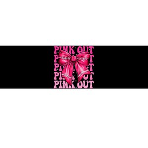 P.Ink Out Breast Cancer Football Coquette Bow Mom Gift Bumper Sticker