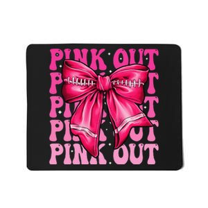 P.Ink Out Breast Cancer Football Coquette Bow Mom Gift Mousepad