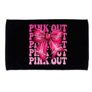 P.Ink Out Breast Cancer Football Coquette Bow Mom Gift Microfiber Hand Towel