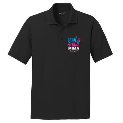 Pink Or Blue Mima Loves You Gender Reveal Baby Announcet PosiCharge RacerMesh Polo