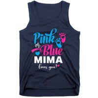 Pink Or Blue Mima Loves You Gender Reveal Baby Announcet Tank Top