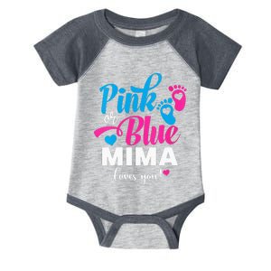 Pink Or Blue Mima Loves You Gender Reveal Baby Announcet Infant Baby Jersey Bodysuit