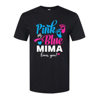 Pink Or Blue Mima Loves You Gender Reveal Baby Announcet Softstyle CVC T-Shirt