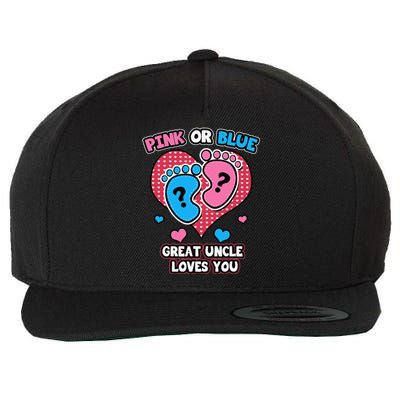 Pink Or Blue Great Uncle Loves You Gender Reveal Party Wool Snapback Cap