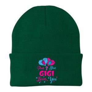 Pink Or Blue Gigi Loves You Gender Reveal Gigi Outfit Knit Cap Winter Beanie