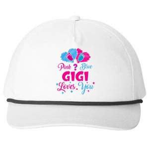 Pink Or Blue Gigi Loves You Gender Reveal Gigi Outfit Snapback Five-Panel Rope Hat