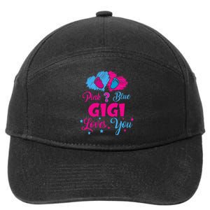 Pink Or Blue Gigi Loves You Gender Reveal Gigi Outfit 7-Panel Snapback Hat