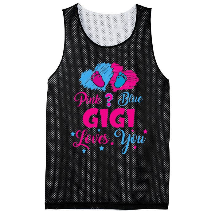 Pink Or Blue Gigi Loves You Gender Reveal Gigi Outfit Mesh Reversible Basketball Jersey Tank