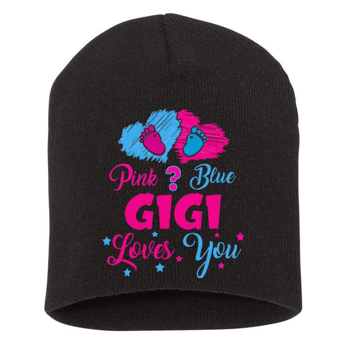 Pink Or Blue Gigi Loves You Gender Reveal Gigi Outfit Short Acrylic Beanie