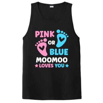 Pink Or Blue Moomoo Loves You Cute Gender Reveal Shower Cool Gift PosiCharge Competitor Tank