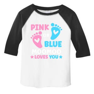 Pink Or Blue Moomoo Loves You Cute Gender Reveal Shower Cool Gift Toddler Fine Jersey T-Shirt