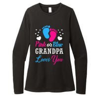 Pink Or Blue Grandpa Loves You Baby Gender Reveal Womens CVC Long Sleeve Shirt