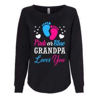 Pink Or Blue Grandpa Loves You Baby Gender Reveal Womens California Wash Sweatshirt