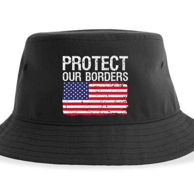 Protect Our Borders Law Enforcement Legal Immigration Sustainable Bucket Hat