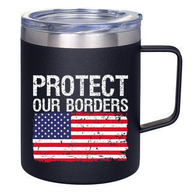 Protect Our Borders Law Enforcement Legal Immigration 12oz Stainless Steel Coffee Mug