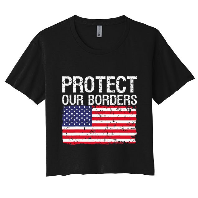 Protect Our Borders Law Enforcement Legal Immigration Crop Top