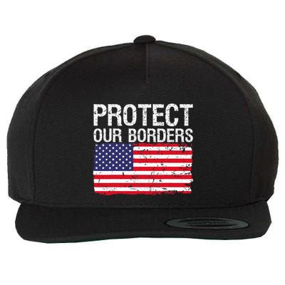 Protect Our Borders Law Enforcement Legal Immigration Wool Snapback Cap