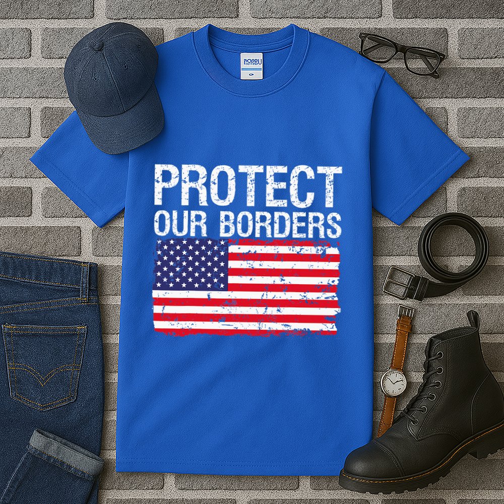 Protect Our Borders Law Enforcement Legal Immigration Tall T-Shirt