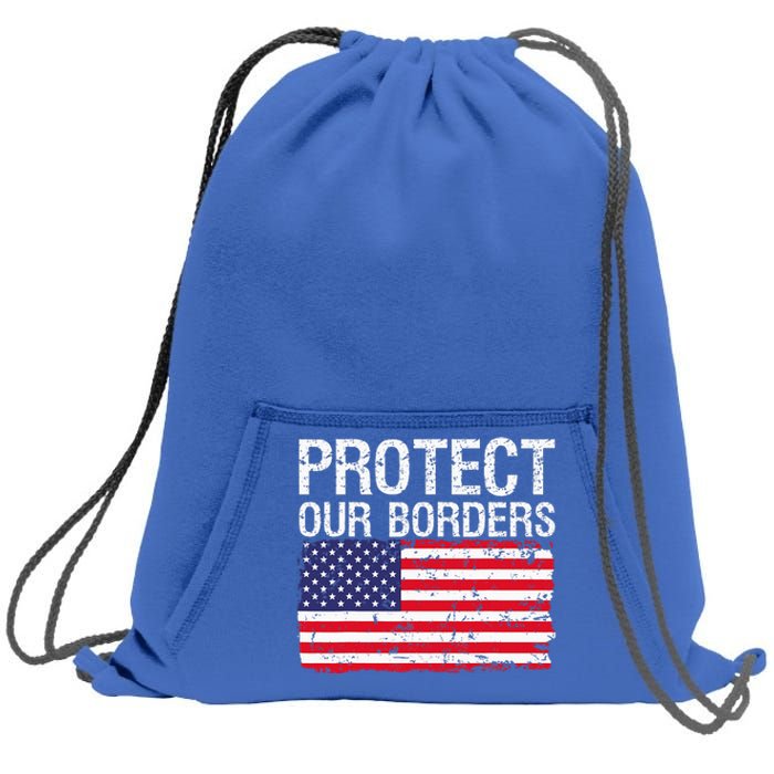 Protect Our Borders Law Enforcement Legal Immigration Sweatshirt Cinch Pack Bag